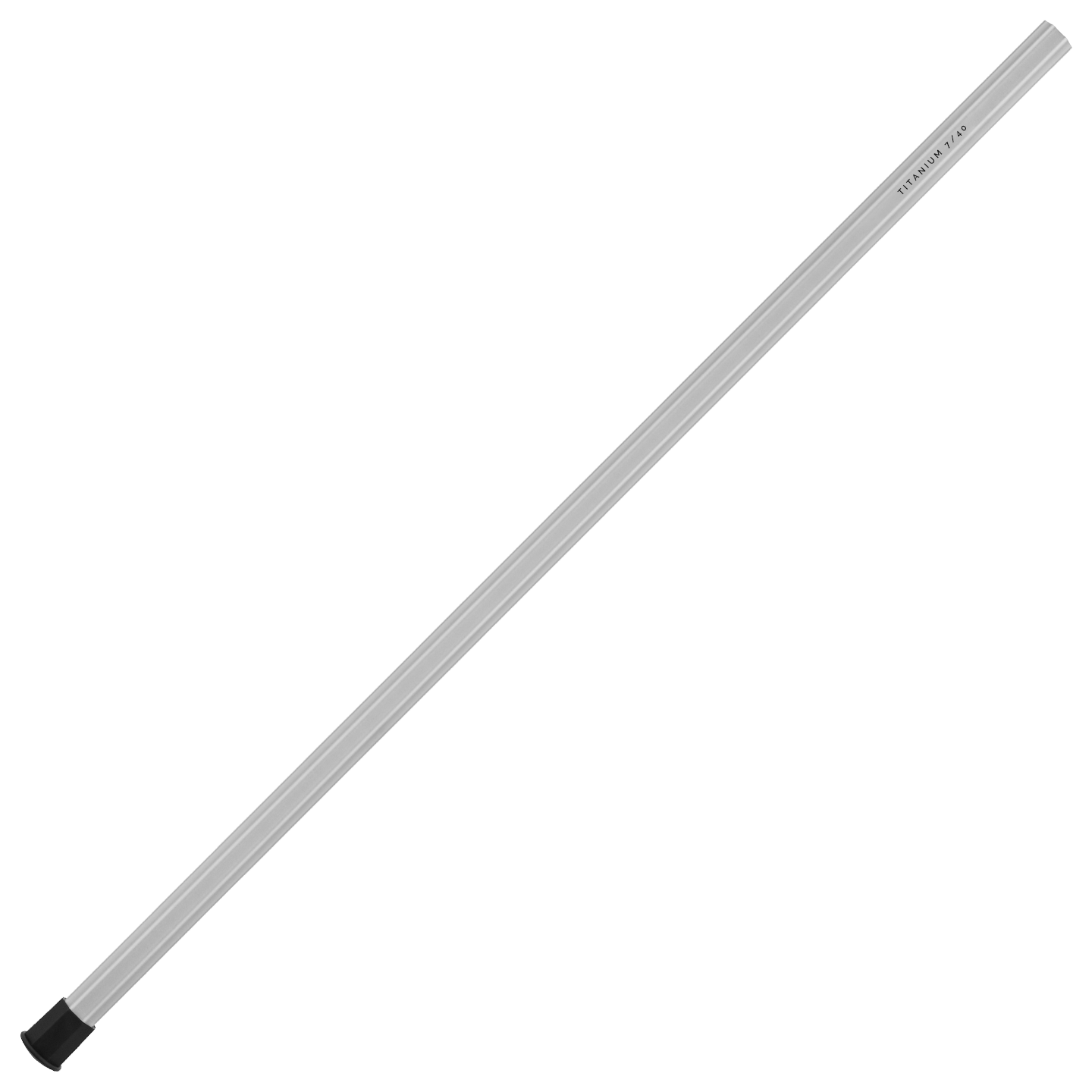 A silver lacrosse goalie shaft.