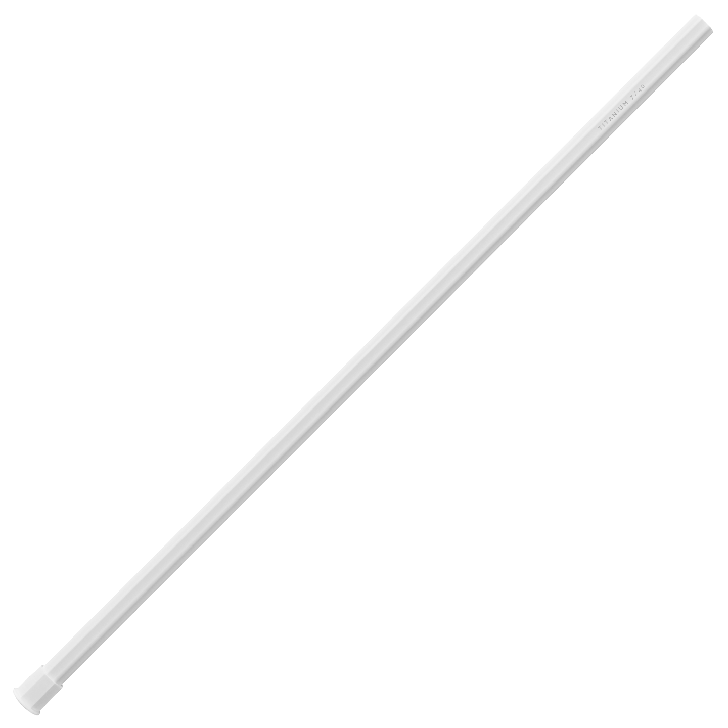 A white lacrosse goalie shaft.