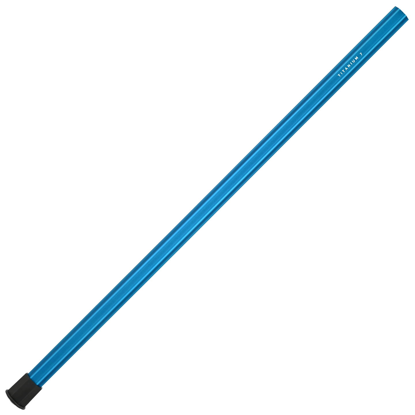 Sky blue lacrosse shaft called Titanium 7, 30" long, viewed at a 45 degree angle with a simple minimal design. 'Sky'
