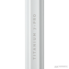 A product video of the Savage X Lacrosse Titanium 7-PRO shaft, in White colorway, showing a closeup view of the logo graphic and a 45 degree view of the shaft.