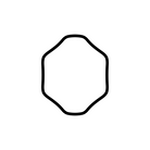 Direct view of scalloped oval shape of a savage x lacrosse shaft. 'all-groups'