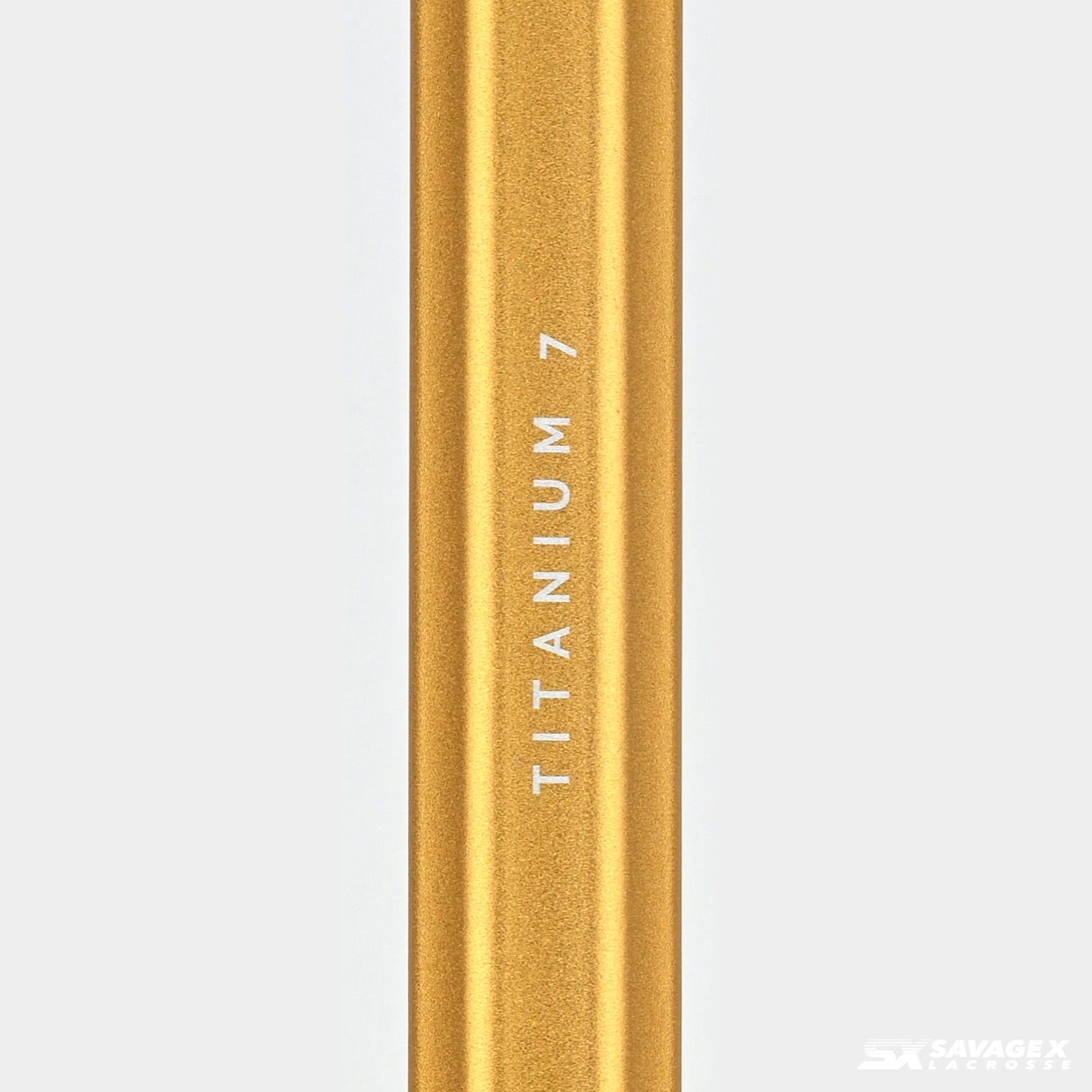 A product video of the Titanium 7 Lacrosse Shaft, in colorway variant Gold.