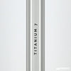 A product video of the Savage X Lacrosse Titanium 7 shaft, in Silver colorway, showing a closeup view of the logo graphic and a 45 degree view of the shaft.
