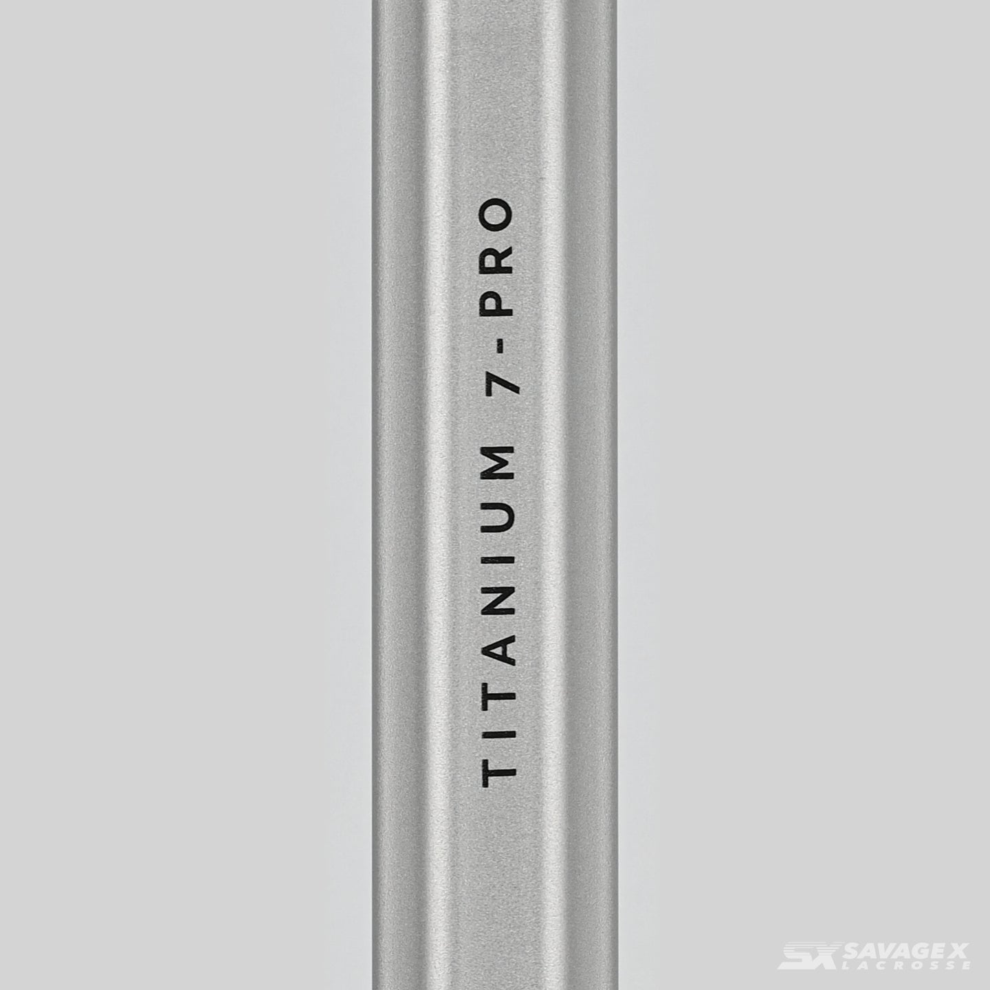 A product video of the Titanium 7-PRO Lacrosse Shaft in a Silver variant colorway.
